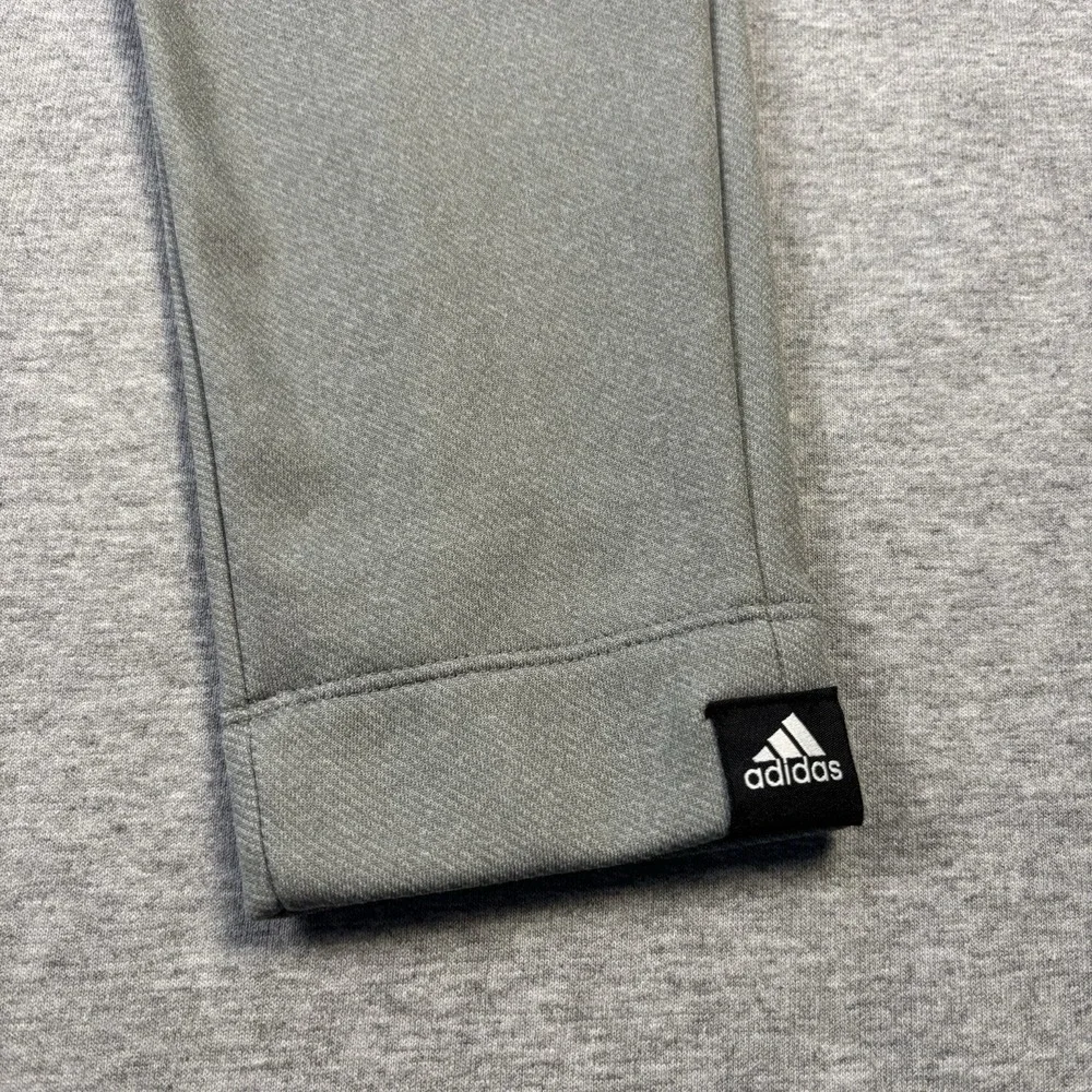 Adidas Aeroready Drawstring Athletic Pants Joggers Small Light Gray White Logo